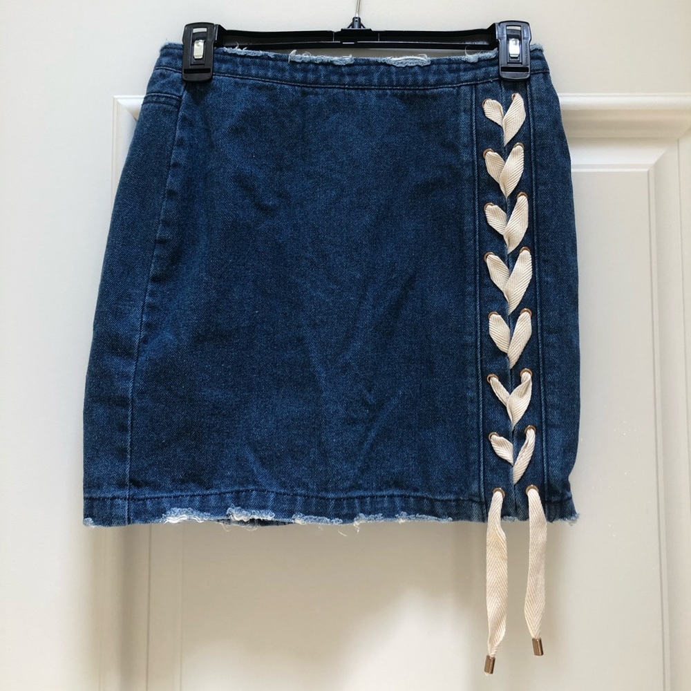Missguided Jean Skirt